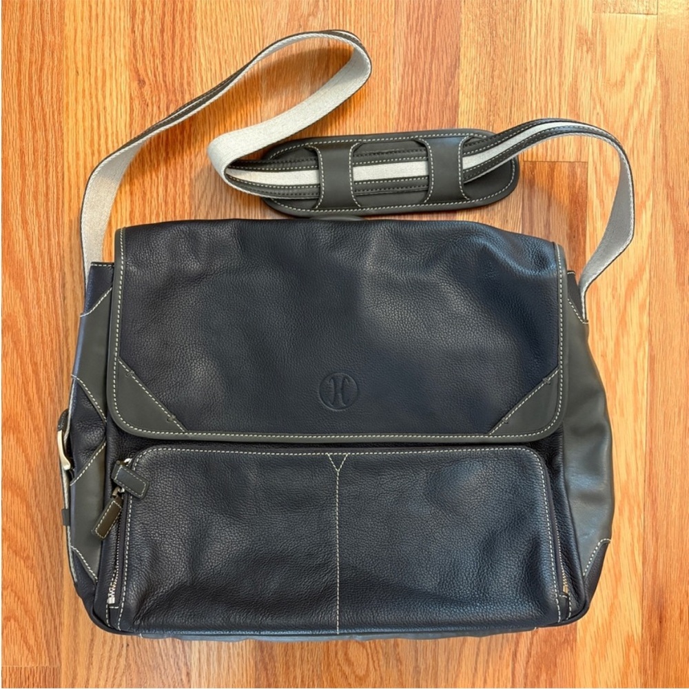 Cole Haan Black Leather Laptop Bag